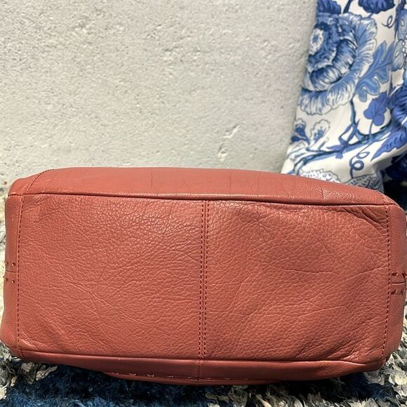 B MAKOWSKY Purse Butter Soft Leather Bag Dusty Rose Pink Animal Print Lining - Picture 3 of 9